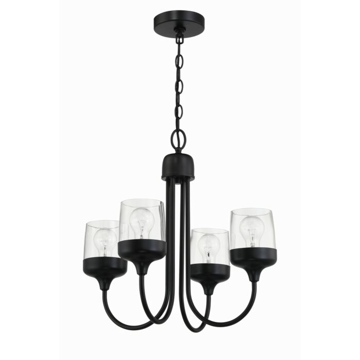 Wrenn 4-Light Chandelier in Flat Black