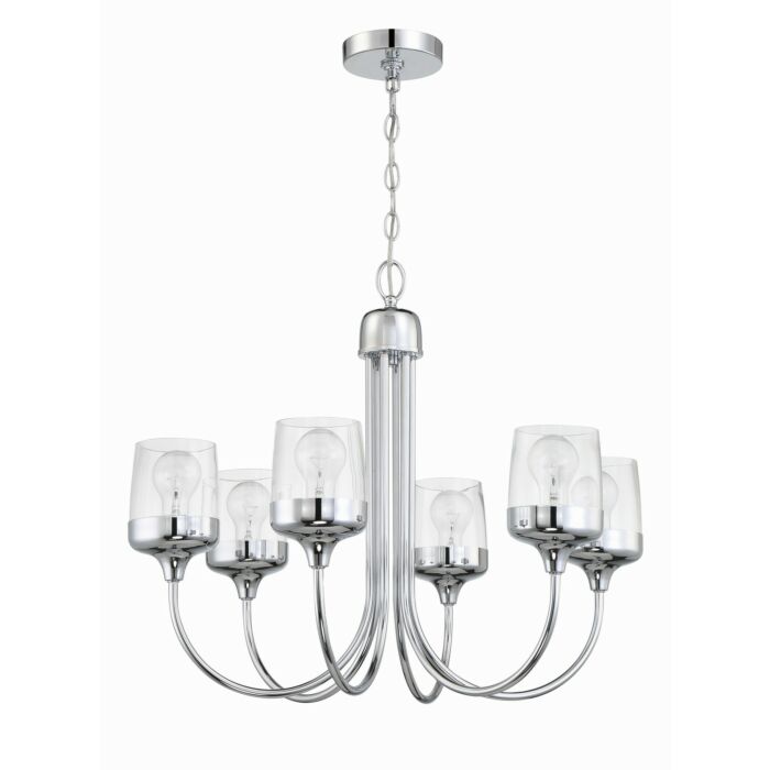 Wrenn 6-Light Chandelier in Chrome