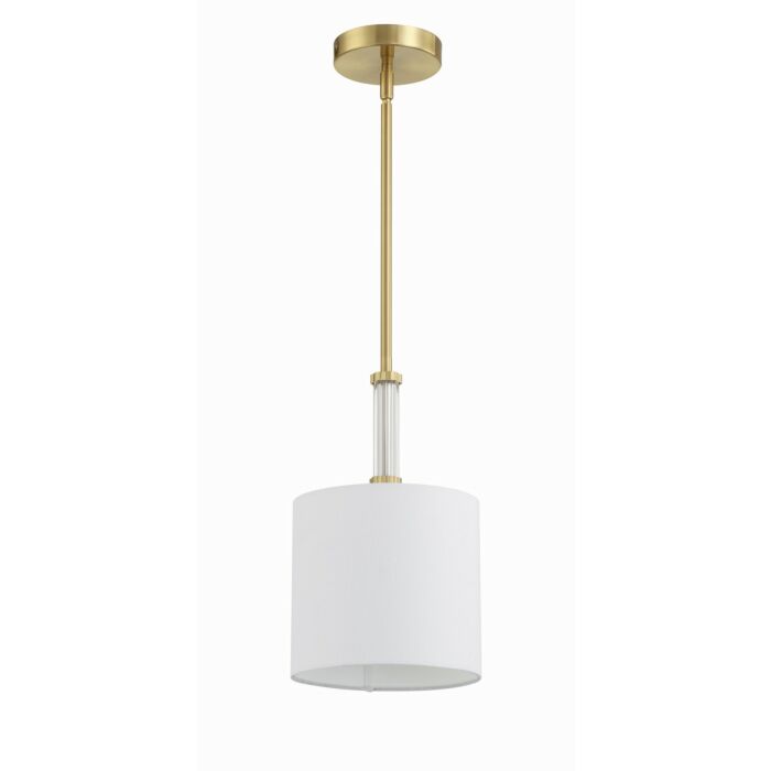 Fortuna 1-Light Mini Pendant in Satin Brass
