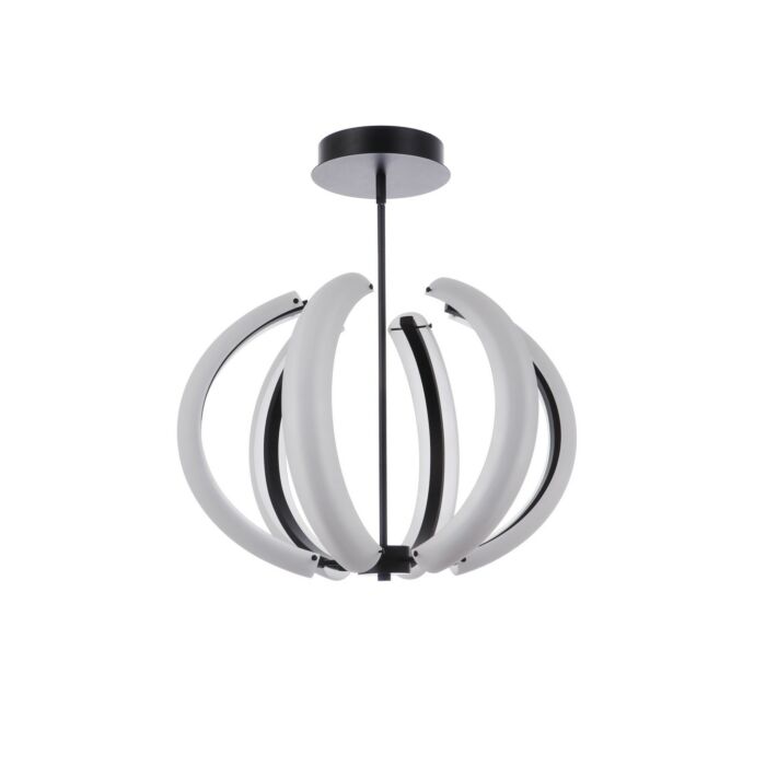 Unwind 6-Light LED Pendant in Flat Black