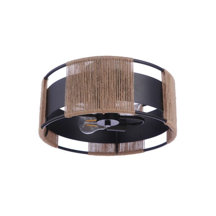 Kensey 2-Light Semi-Flush Mount in Flat Black