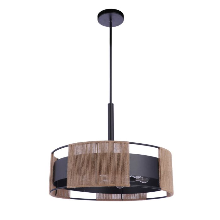 Kensey 6-Light Pendant in Flat Black