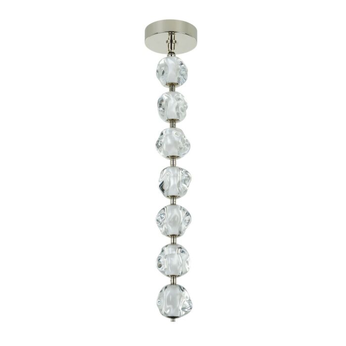 Jackie 1-Light LED Pendant in Polished Nickel