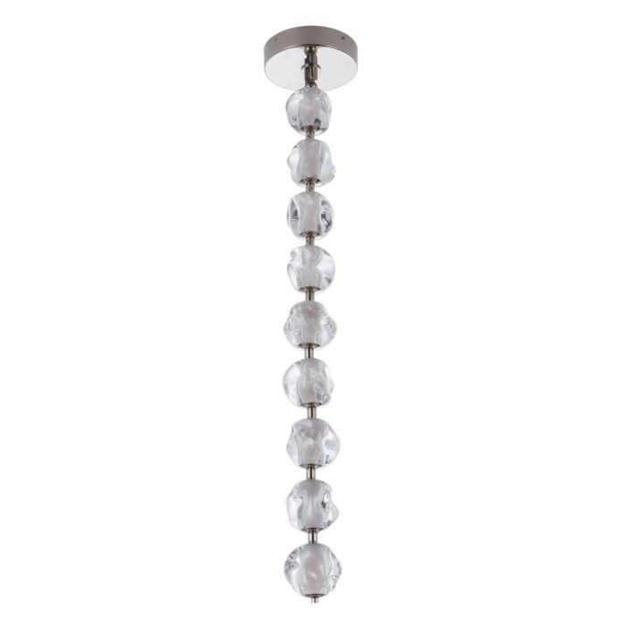 Jackie 1-Light LED Pendant in Polished Nickel