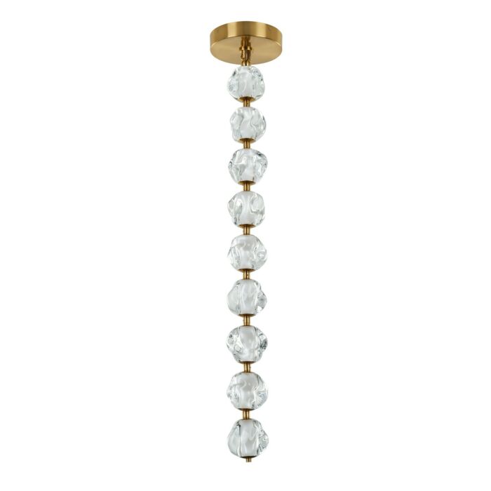 Jackie 1-Light LED Pendant in Satin Brass