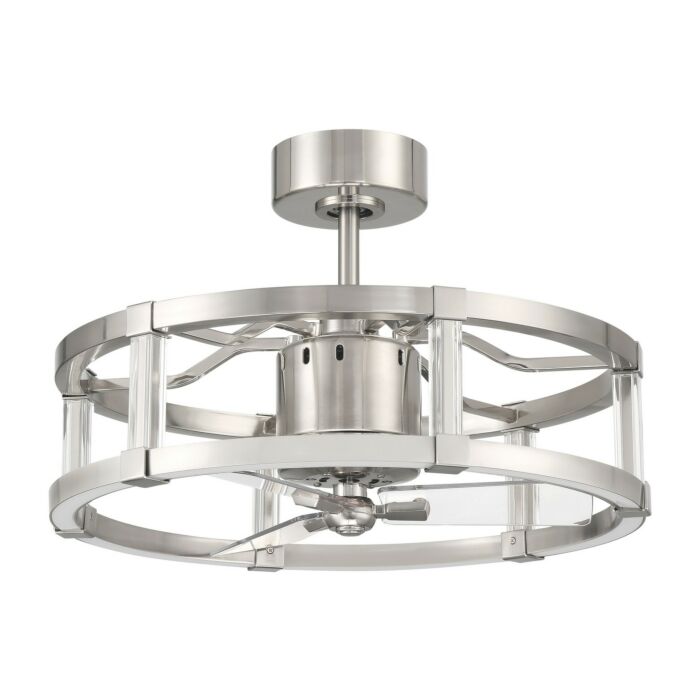 Alexis 1-Light 18" Fandelier in Brushed Polished Nickel