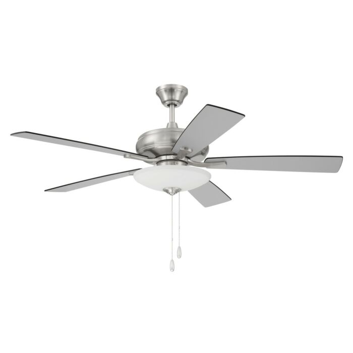 Eos Bowl 3-Light 52" Hanging Ceiling Fan in Brushed Polished Nickel