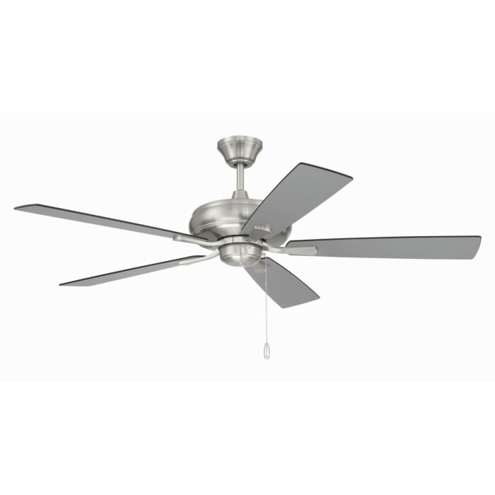 Eos 52" Hanging Ceiling Fan in Brushed Polished Nickel
