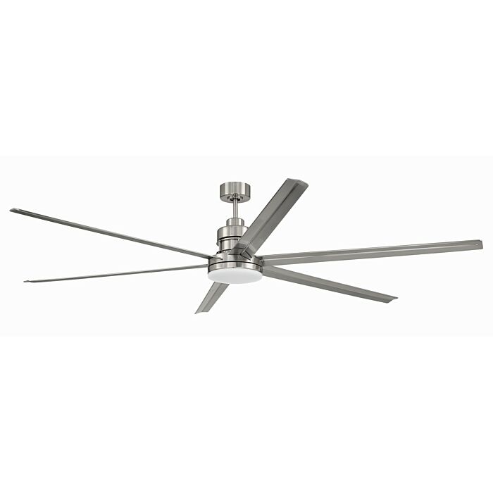 Mondo 80 1-Light 80" Hanging Ceiling Fan in Brushed Polished Nickel