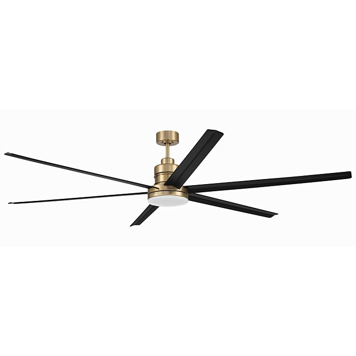 Mondo 80 1-Light 80" Hanging Ceiling Fan in Satin Brass