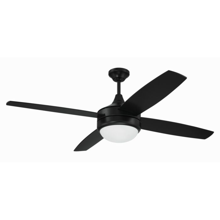 Phaze II 4- Blade 2-Light 52" Hanging Ceiling Fan in Flat Black