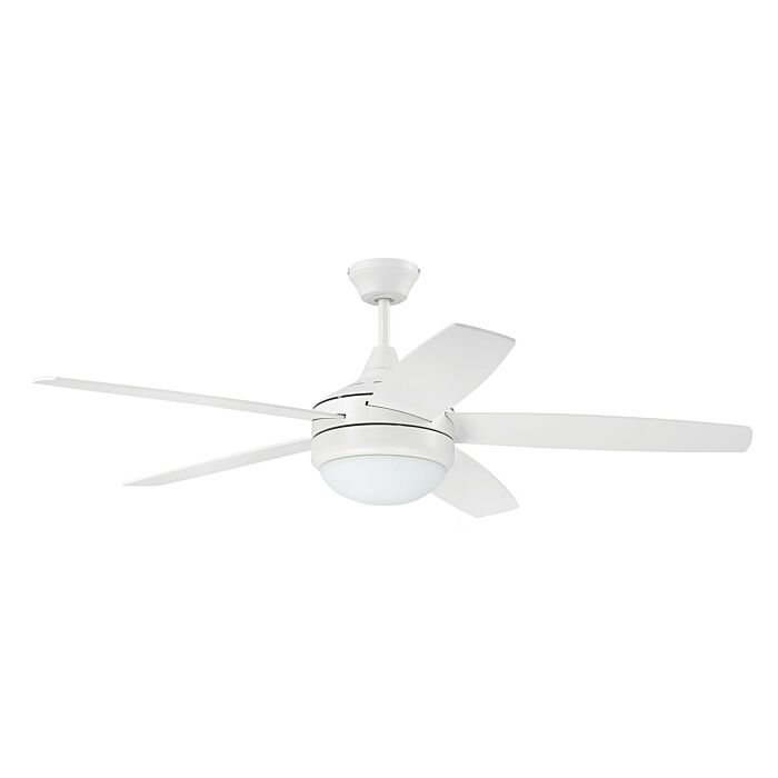 Phaze II 5- Blade 2-Light 52" Hanging Ceiling Fan in White