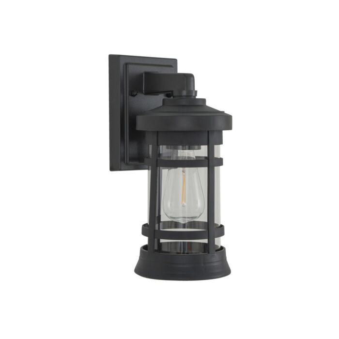 Resilience Lanterns 1-Light Outdoor Lantern in Textured Black