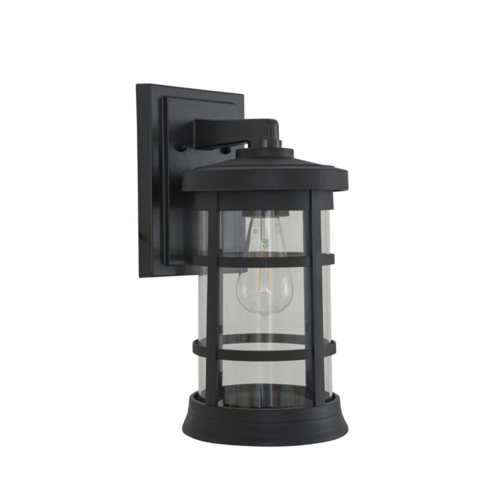 Resilience Lanterns 1-Light Outdoor Lantern in Textured Black