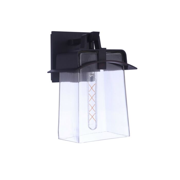 Smithy 1-Light Outdoor Lantern in Aged Bronze Brushed