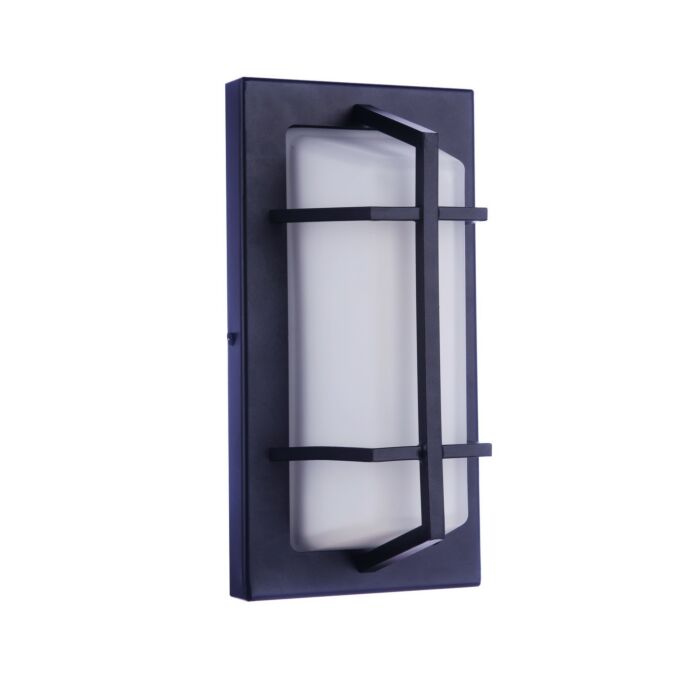Bulkhead Rectangular 1-Light Outdoor Bulkhead in Textured Black