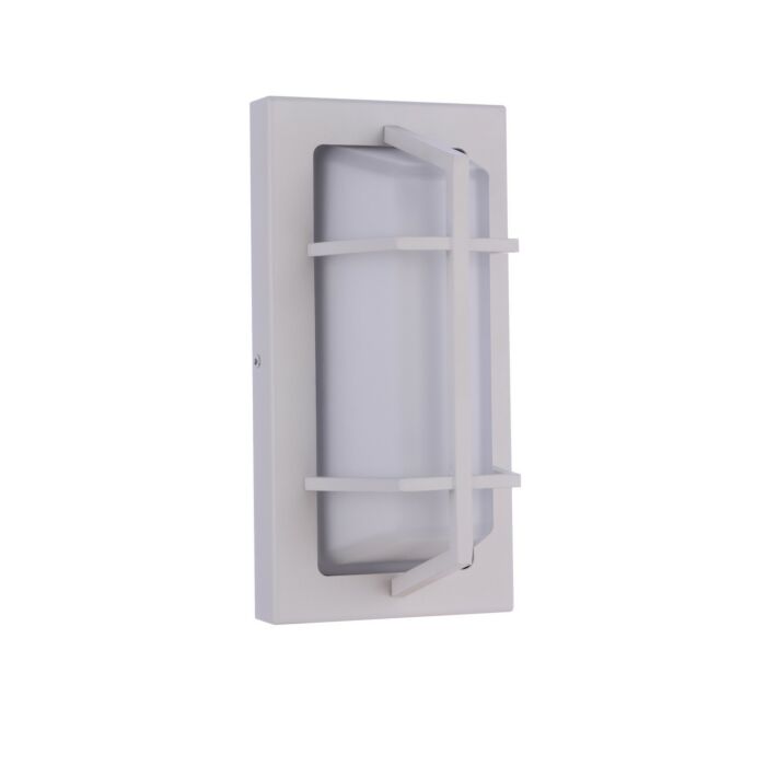 Bulkhead Rectangular 1-Light Outdoor Bulkhead in Textured White