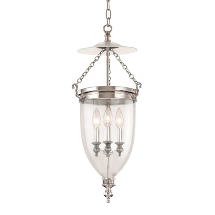 Hudson Valley Hanover 3 Light 26 Inch Pendant Light in Polished Nickel