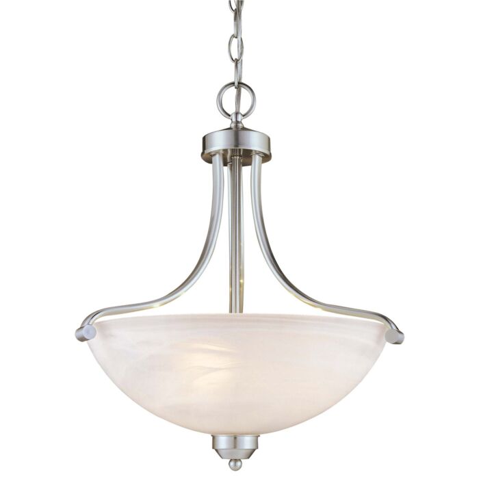 Minka Lavery Paradox 3 Light 19 Inch Pendant Light in Brushed Nickel