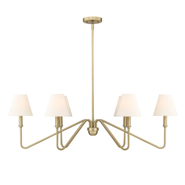 Six Light Linear Pendant by Golden