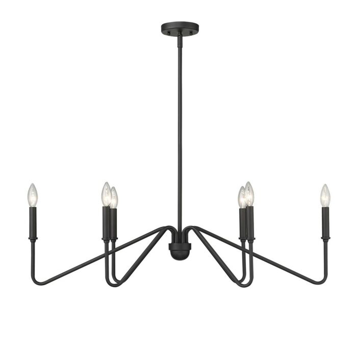 Six Light Linear Pendant by Golden