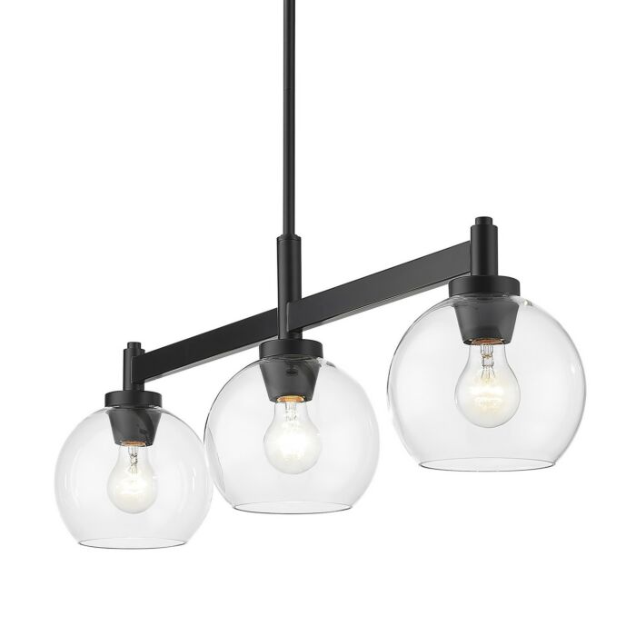 Three Light Linear Pendant by Golden