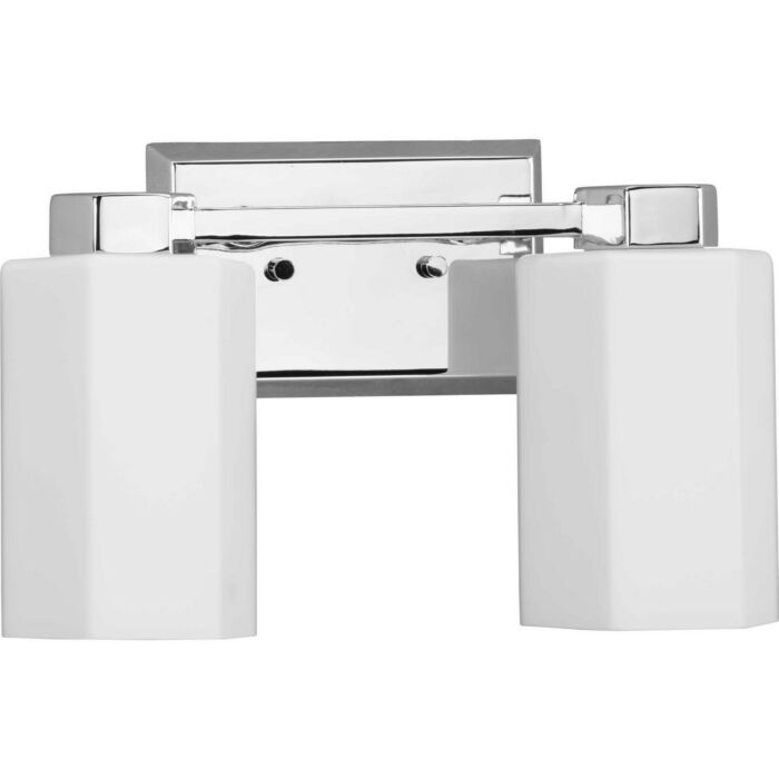 Estrada 2-Light Bathroom Vanity Light & Vanity in Polished Chrome