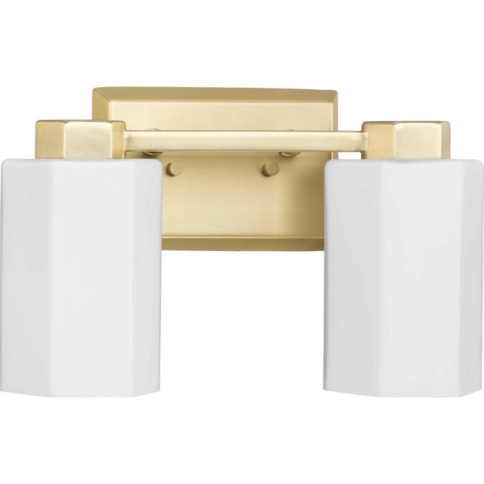 Estrada 2-Light Bathroom Vanity Light & Vanity in Brushed Gold