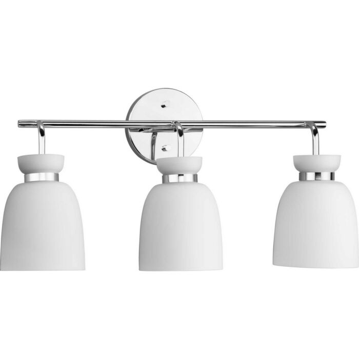 Lexie 3-Light Bathroom Vanity Light & Vanity in Polished Chrome