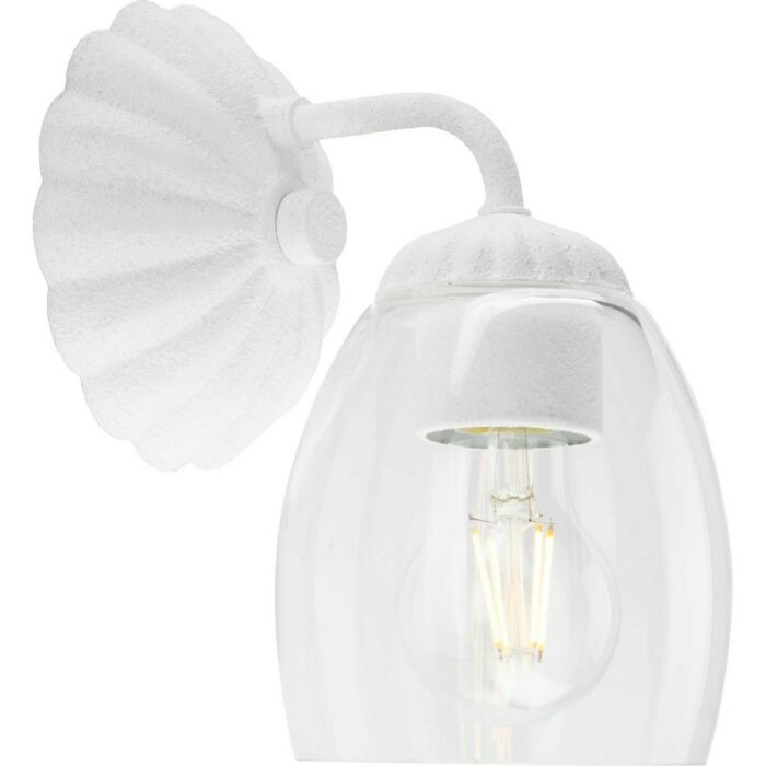 Quillan 1-Light Bathroom Vanity Light & Vanity Light in White Plaster