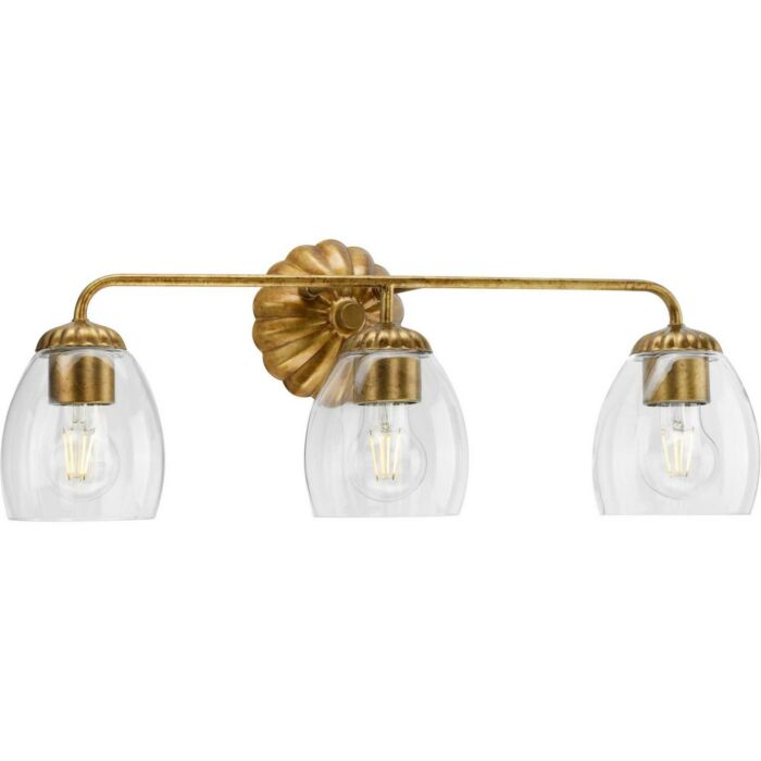 Quillan 3-Light Bathroom Vanity Light & Vanity in Gold Ombre