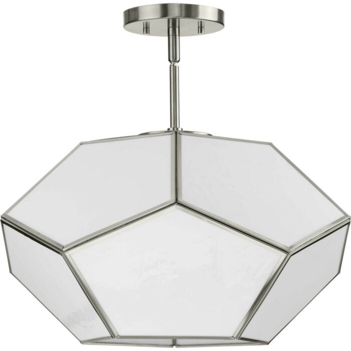 Latham 3-Light Flush Mount in Brushed Nickel