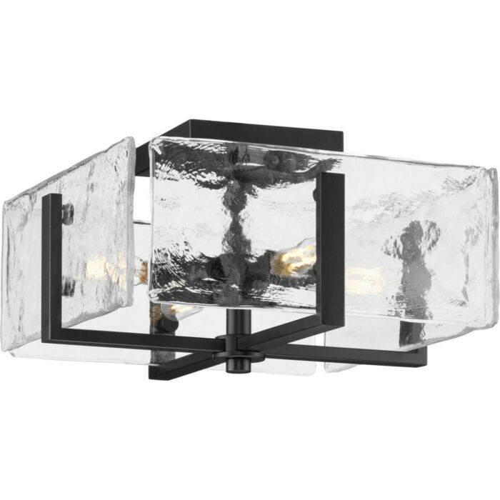 Rivera 4-Light Flush Mount in Matte Black