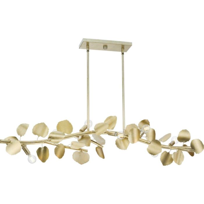 Laurel 7-Light Island Pendant in Gilded Silver