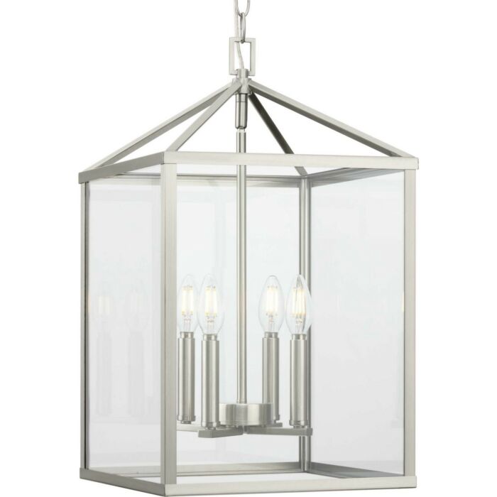 Hillcrest 4-Light Foyer Pendant in Brushed Nickel