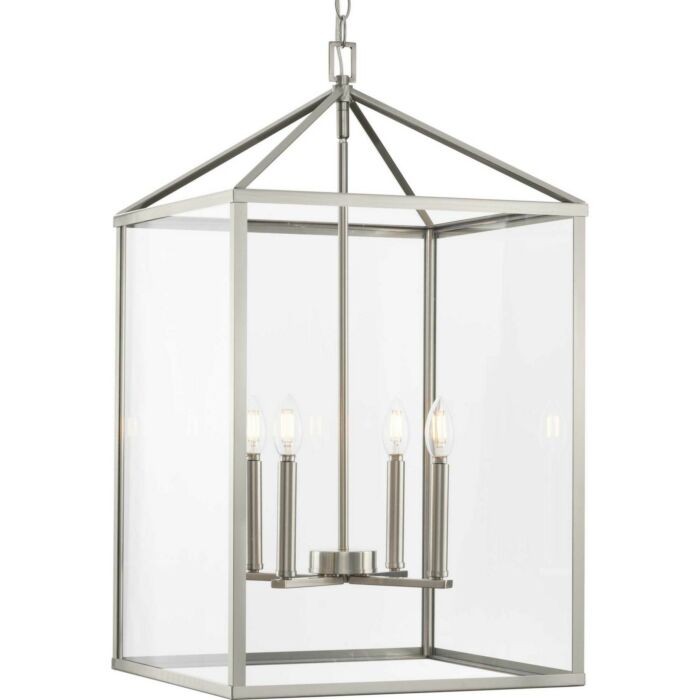 Hillcrest 4-Light Foyer Pendant in Brushed Nickel