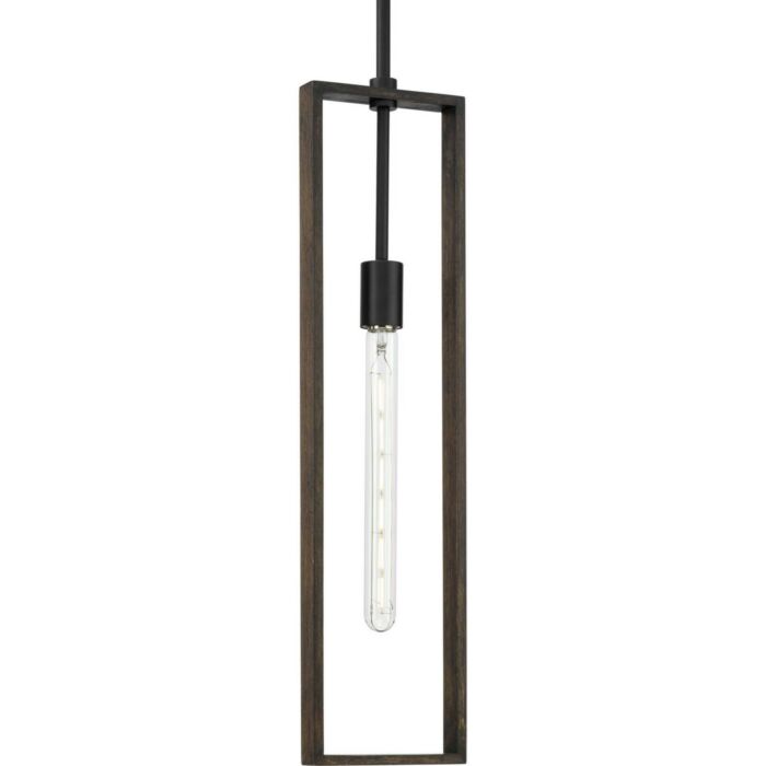 Boundary 1-Light Pendant in Matte Black