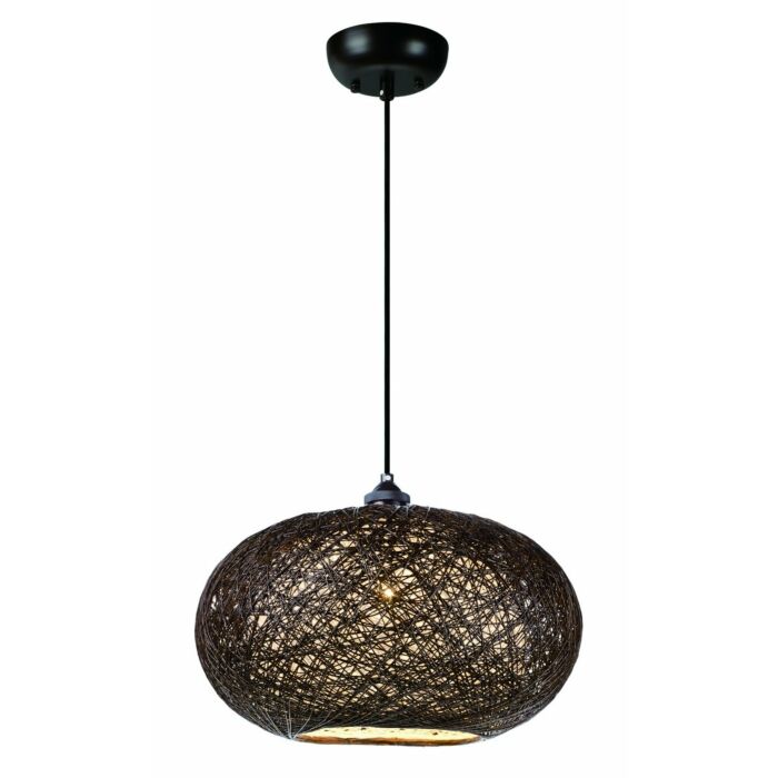 Maxim Lighting Bali 15.75 Inch Twine Pendant in Chocolate