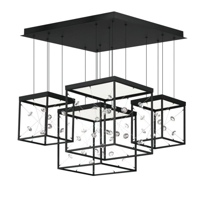 Entanglement 1-Light LED Pendant in Black