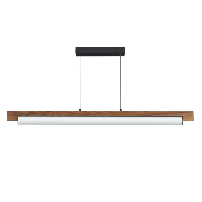 Joist 1-Light LED Linear Pendant in Walnut with Black