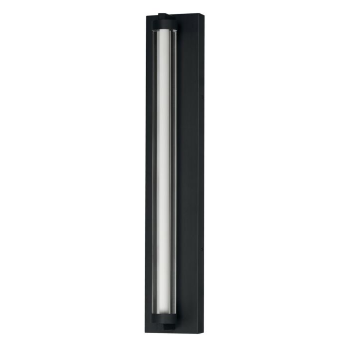 Fuse 1-Light LED Outdoor Wall Sconce in Black with Gold