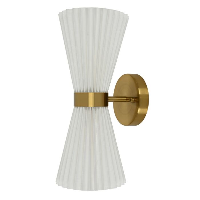 Amore 2-Light Wall Bracket in BrassWhite