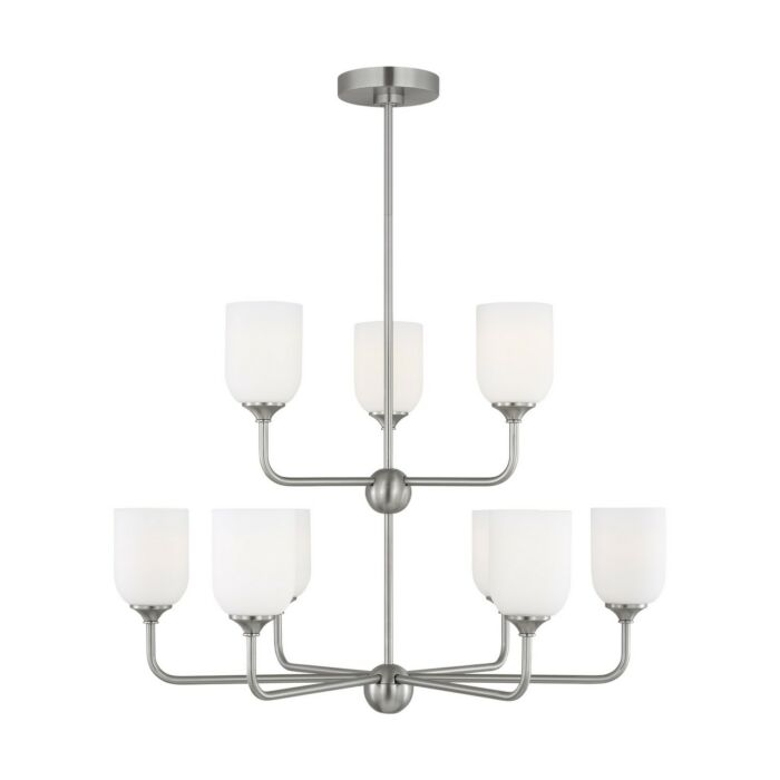 Emile 9-Light Chandelier in Pewter