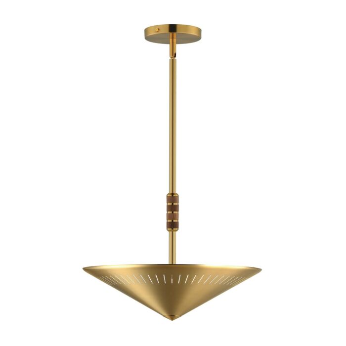 Helsinki 2-Light Pendant in Natural Aged Brass