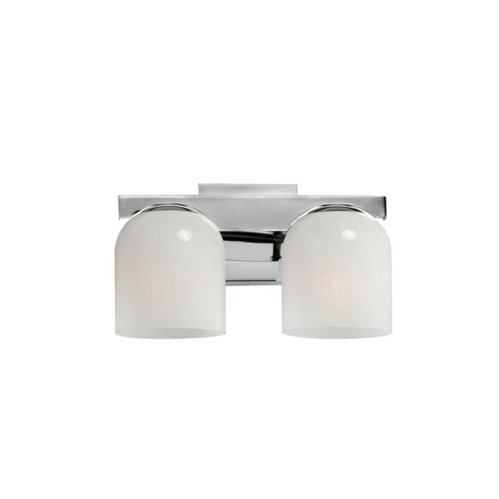 Scoop 2-Light Bathroom Vanity Light in Polished Chrome