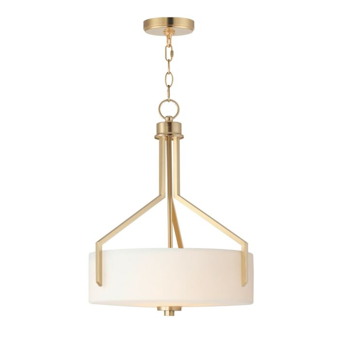 Dart 3-Light Pendant in Satin Brass