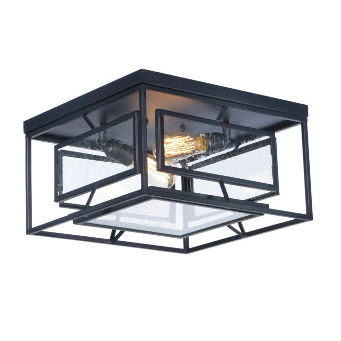Era 2-Light LED Flush Mount in Black