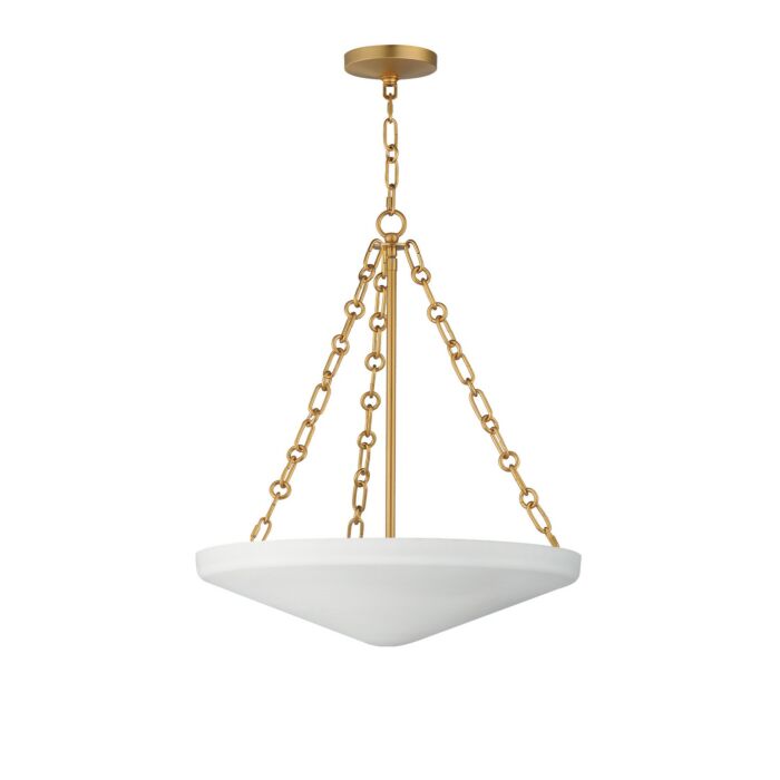Artemis 4-Light Pendant in Natural Aged Brass