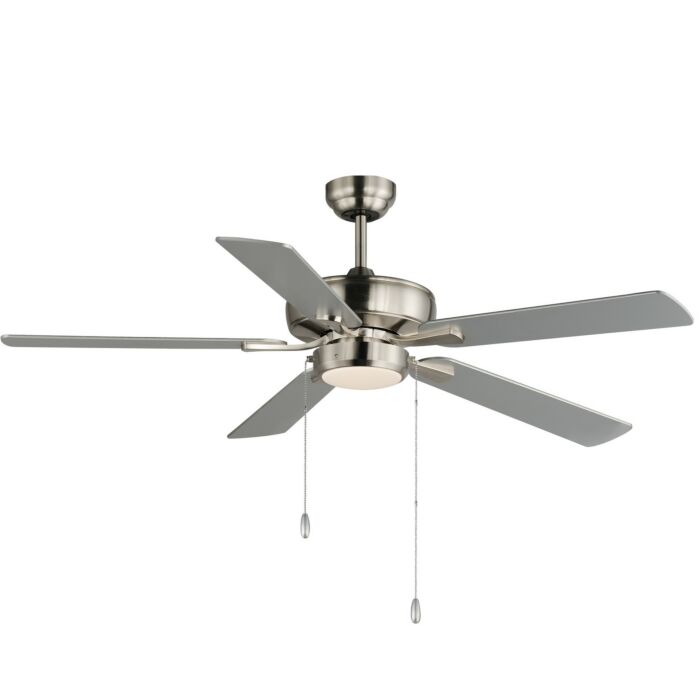 Super-Max 1-Light 52" Hanging Ceiling Fan in Satin Nickel