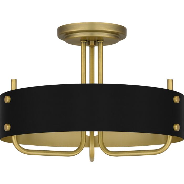 Three Light Semi Flush Mount by Quoizel